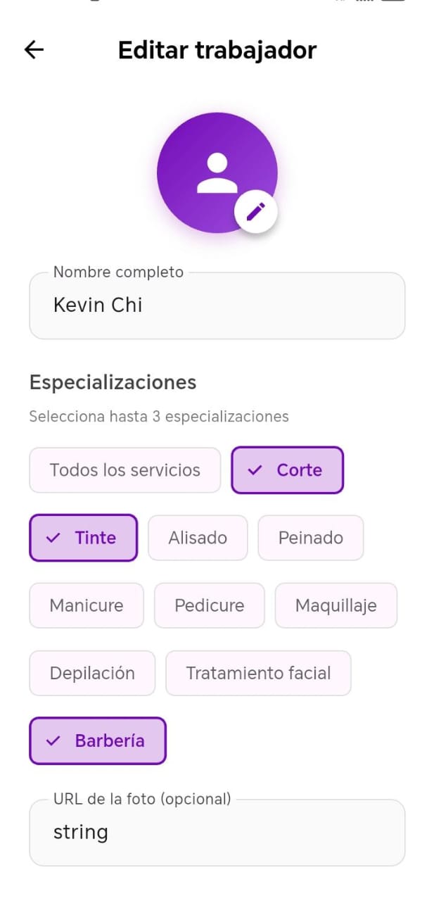 Flujo 4 - Editar trabajador