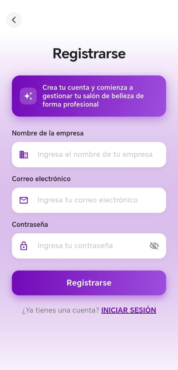 Flujo 1 - Registro de cuenta