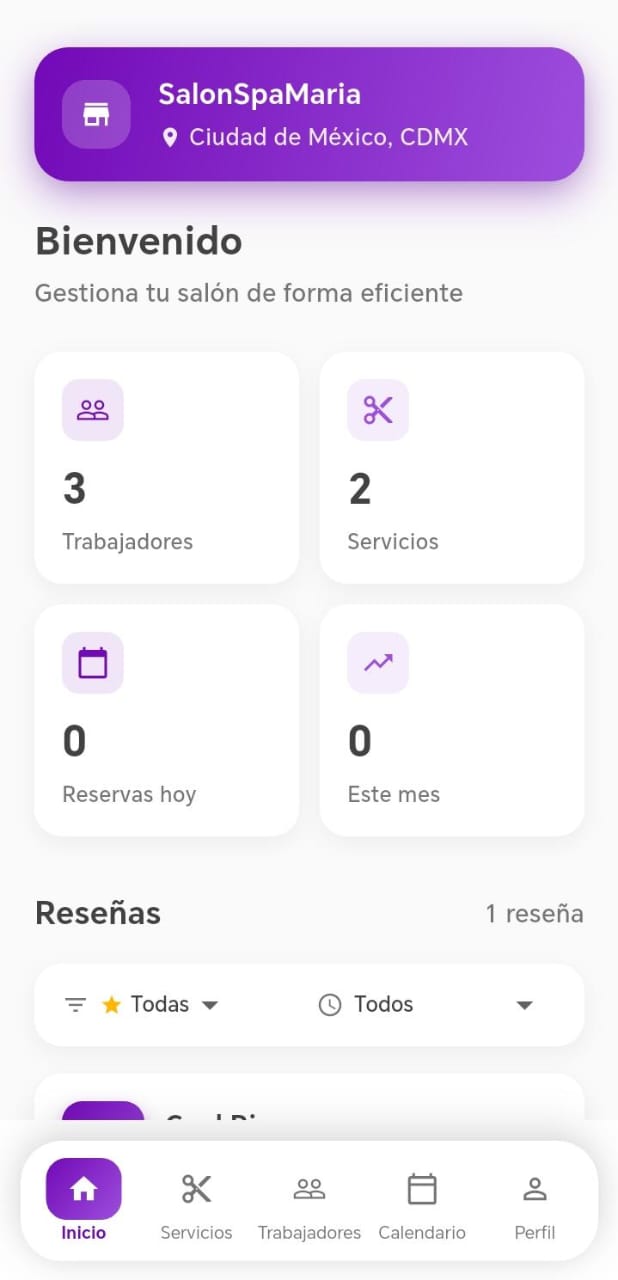 Pantalla 1 - Dashboard de la app